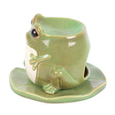 Frog Shaped Wax Burner or Oil Burner on A Lilipad Cute Gift - Forelo Scents