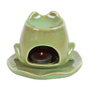 Frog Shaped Wax Burner or Oil Burner on A Lilipad Cute Gift - Forelo Scents