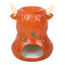 Highland Cow Cute Smiling Animal Novelty Wax Burner - Forelo Scents