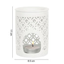White Matte Lattice Beautiful Cut Out Elegant Cut Wax Burner - Forelo Scents