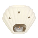 White Shell Shaped Seashell Beach Wax Burner or Oil Burner Gift - Forelo Scents