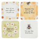 Bee-utiful Coasters – Inspirational Quote Resin Drink Coasters - Forelo Scents