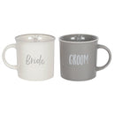 Wedding Gift Mugs - Bride & Groom Ceramic Mug Set - Forelo Scents