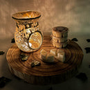 Crackle Glass Burner & Wax Melt Bundle - Forelo Scents